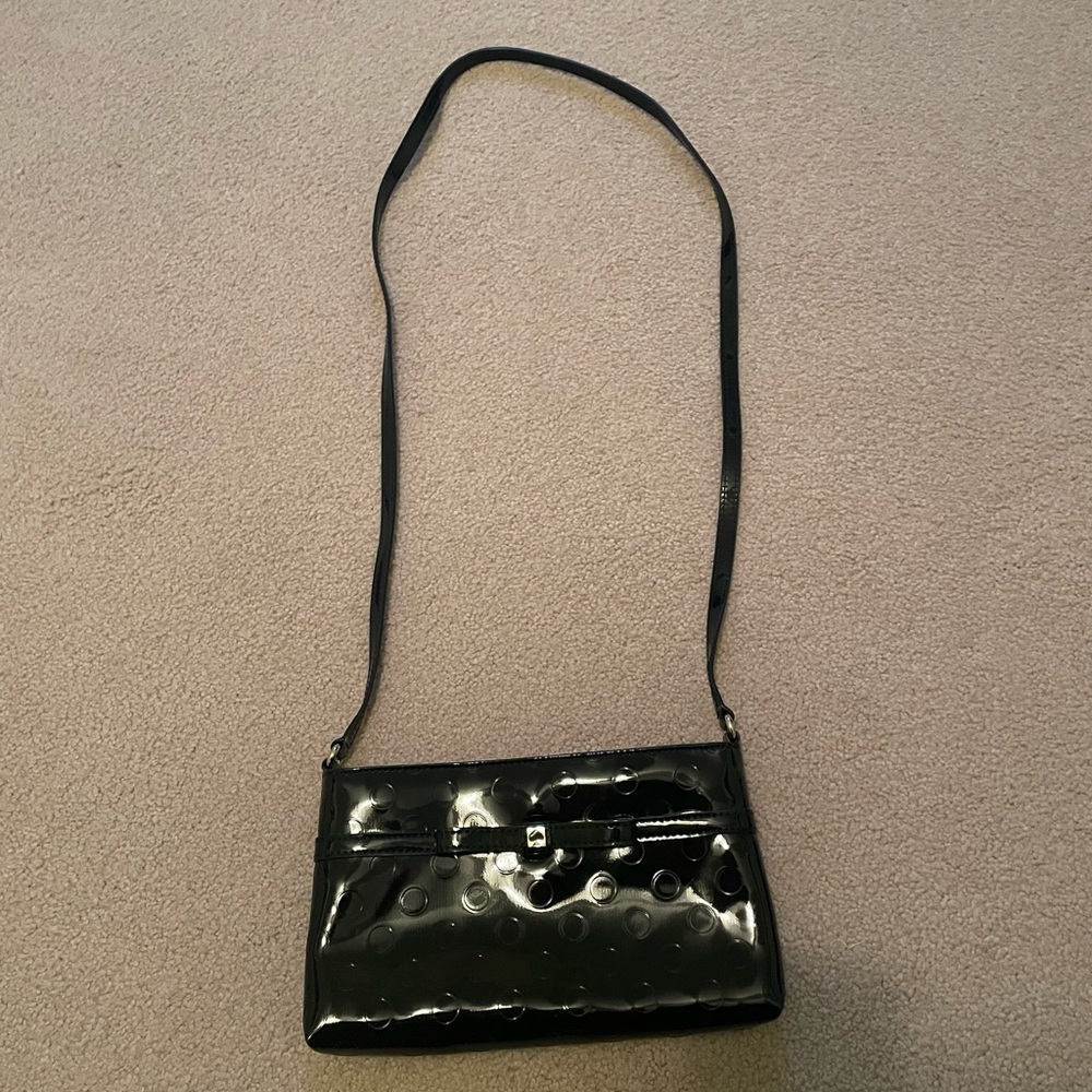 Kate Spade black patent leather cross body